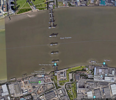 London Thames Barrier satellite
