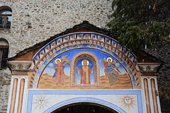 Bulgaria, Painting above Main Gate to Rila Monastery