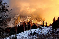 Morning in the Dolomites