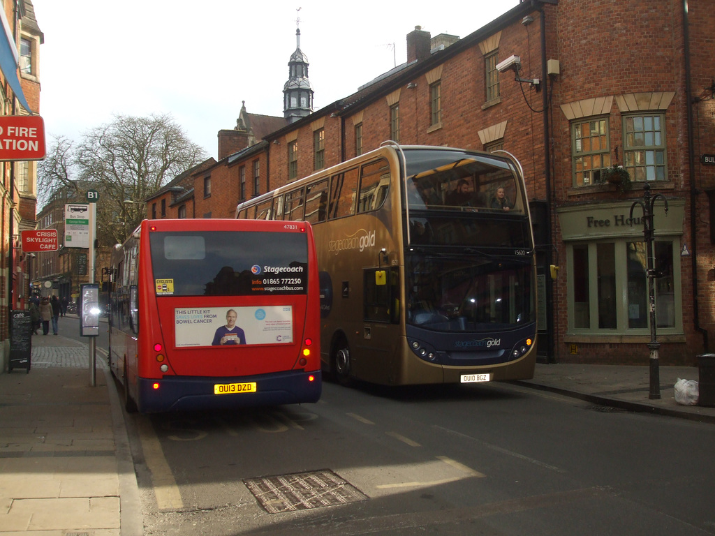 DSCF2674  Stagecoach OU13 DZD and OU10 BGZ in Oxford - 27 Feb 2016