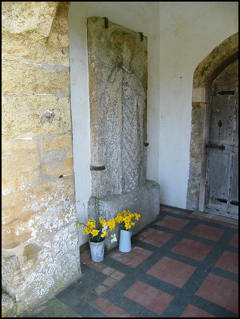 Easter flowers in the porch