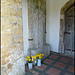 Easter flowers in the porch