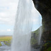 Iceland, Seljalandsfoss Waterfall from the Inside