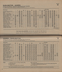 United Automobile service 26 timetable - Winter 1970-71