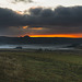 Lever de soleil sur l'Aubrac.