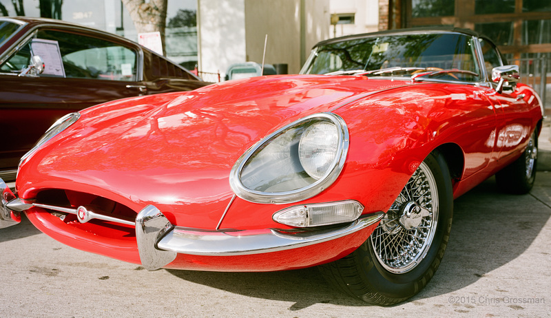 Red 1961 Jaguar XKE Series 1 Roadster - Fuji GSW690II - Reala 100