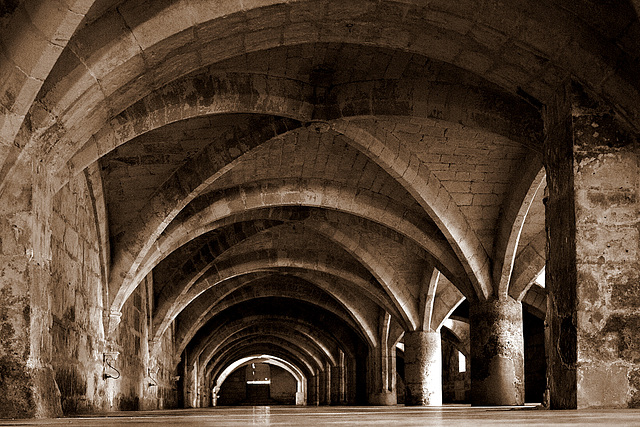 Le cellier de l'abbaye du Moncel - Oise