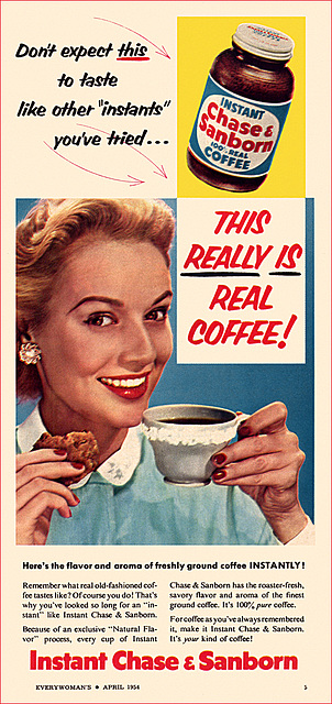 Chase & Sanborn Instant Coffee Ad, 1954