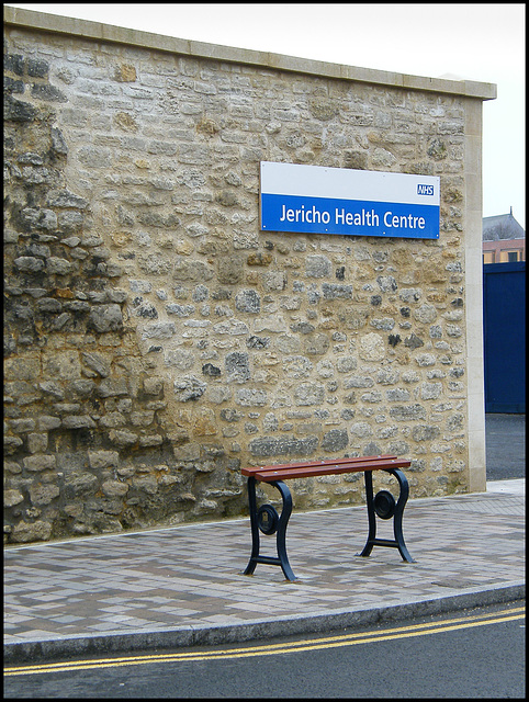 repaired section of infirmary wall