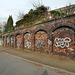 Alte Zechenmauer von Wilhelmine Victoria 2/3 am Fersenbruch (Gelsenkirchen-Hessler) / 11.03.2018