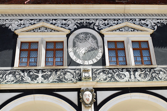 Sonnenuhr im Stallhof Dresden