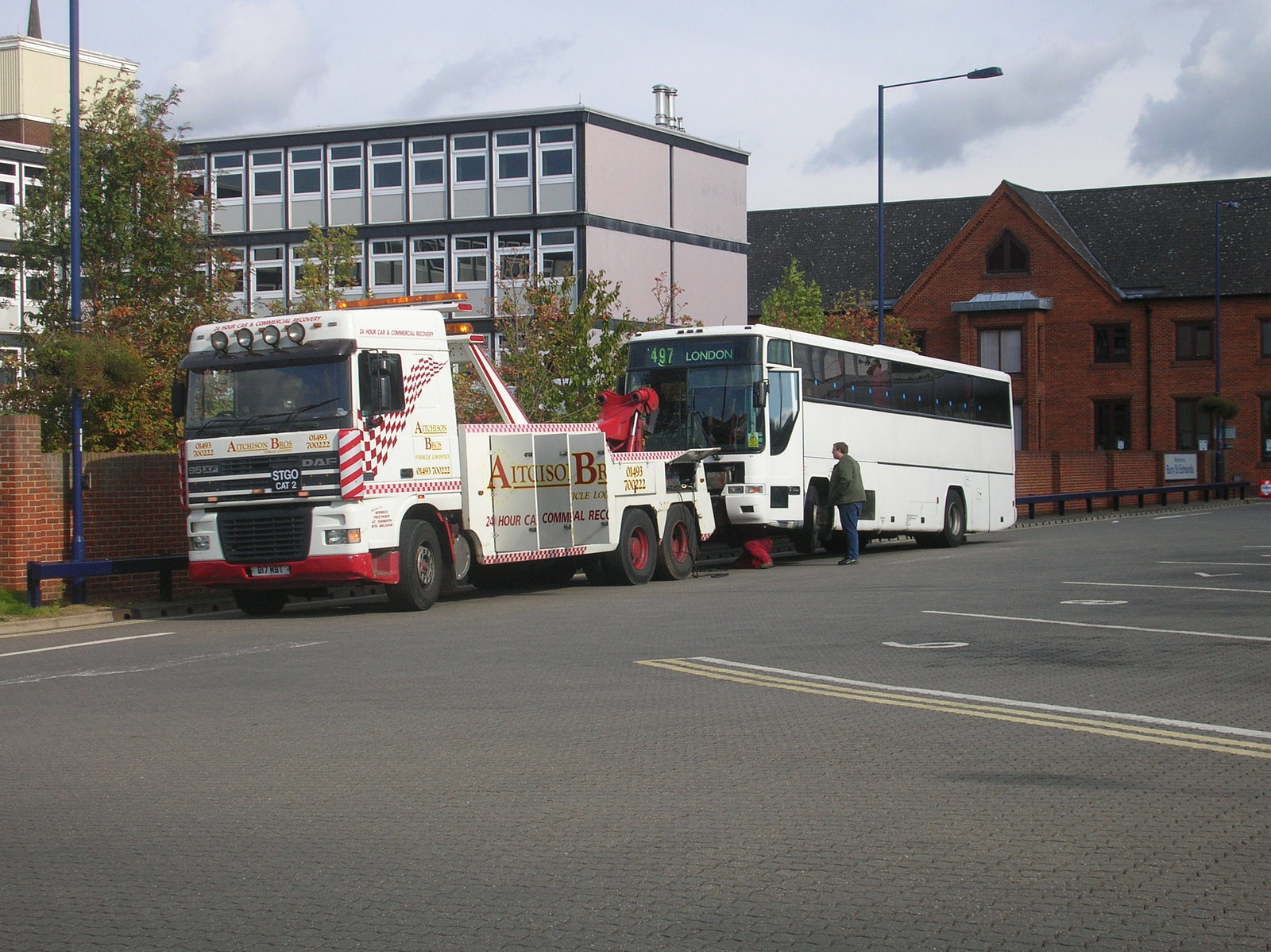 Ambassador Travel 195 (P803 BLJ) in Bury St. Edmunds - 2 Oct 2008 (DSCN2475)