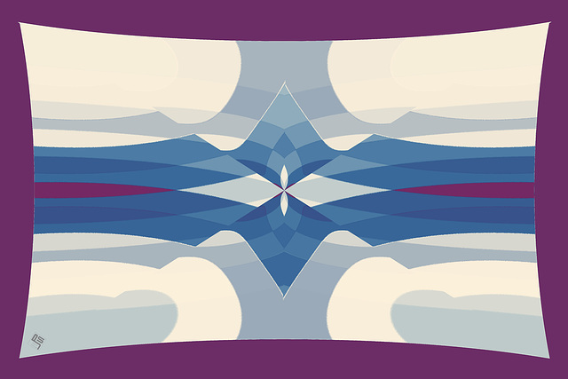 Radial grad across a rectangle x2 x2 & skewed blues  purple