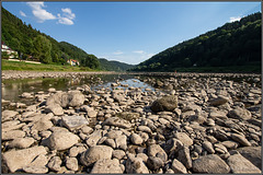 Wenig Wasser in der Elbe
