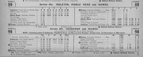 ipernity: Ribble Motor Services Limited services 481 and 483 timetables ...