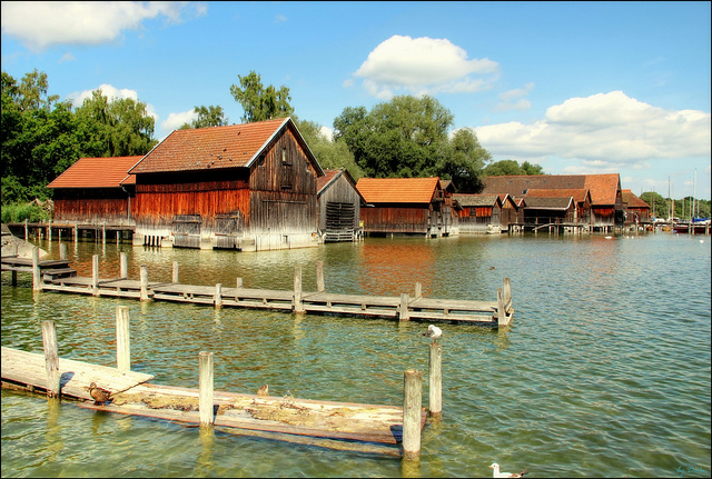 Dießen am Ammersee - Fischerhütten - Fishing huts