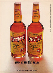 Early Times Bourbon Ad, c1965