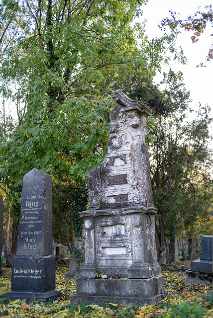 Im alten jüdischen Friedhofsteil.