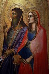 Saint Jean-Baptiste et Sainte Madeleine - Peinture sur bois d'Angélo Puccinelli - Musée du Petit Palais à Avignon .