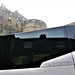 Bus reflection with Edinburgh castle