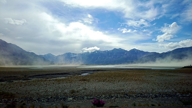 Sandsturm am Kluane Lake