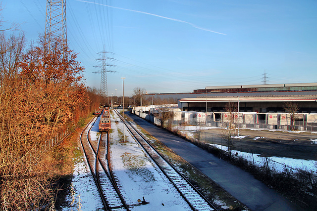 Gleisanlage am ThyssenKrupp-Warmbandwerk (Duisburg-Hüttenheim) / 20.01.2024