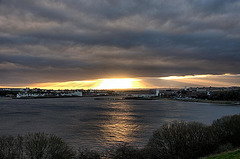New Years Day Sunset. Viewed From Tynemouth
