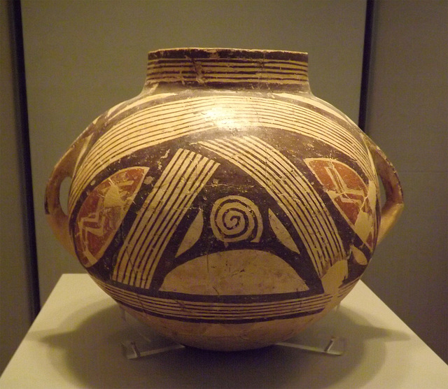 Late Neolithic Spherical Vase from Dimini in the National Archaeological Museum of Athens, June 2014