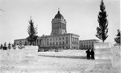 6001. Carnival Ice Wall and Parliament Bldg., Winnipeg, Jan. 1922