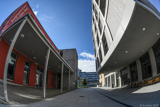 mit dem Fish-Eye unterwegs in Winterthur - Neu Hegi (© Buelipix)