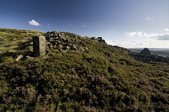 Stanage End boundary stone