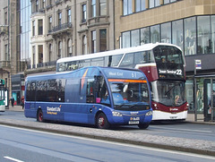 DSCF7355 Lothian Buses 281 (SN08 BZA) and 458 (SJ66 LPZ) in Edinburgh - 8 May 2017