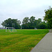 Part of the soccer field in our local park.