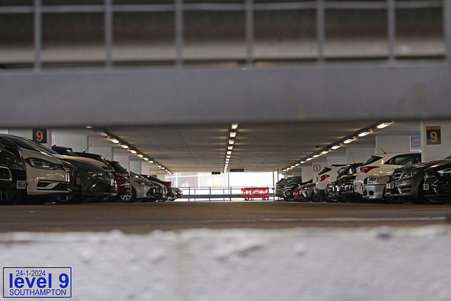 A view through level 9 - West Quay car park - Southampton - 24 1 2024