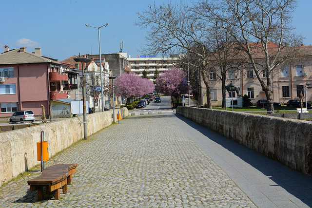 Bulgaria, Svilengrad, The Pedestrian Pavement of the Mustafa Pasha Bridge as a Part of Bulgaria Boulevard