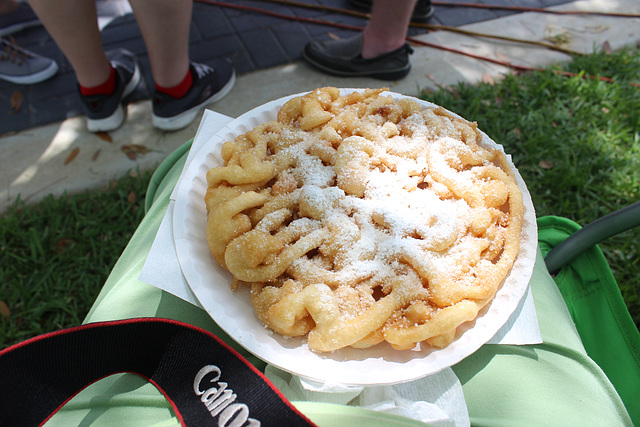 Yum  Yum!  just before digging into this "Funnel Cake"..Spring Festival...Metter, Geoergia   USA   (2017)