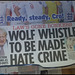 whistling to be a 'hate crime'