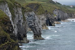 The arches of Portrush white rocks.