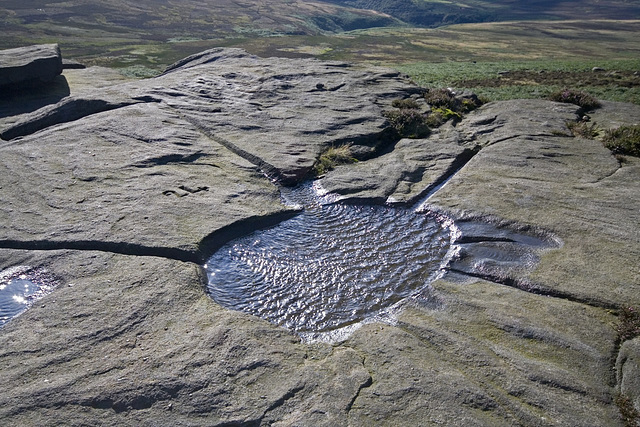 Drinking basin 24 near Stanage End