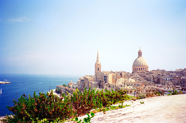 Looking towards the dome of Our Lady of Mount Carmel (Scan from 1995)