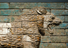 Detail of the Babylonian Lion Facing Right in the Metropolitan Museum of Art, September 2019