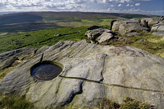 Drinking basin 32 near Stanage End