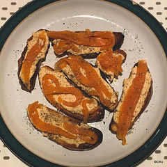 Smoked salmon and Hommos on sourdough toast