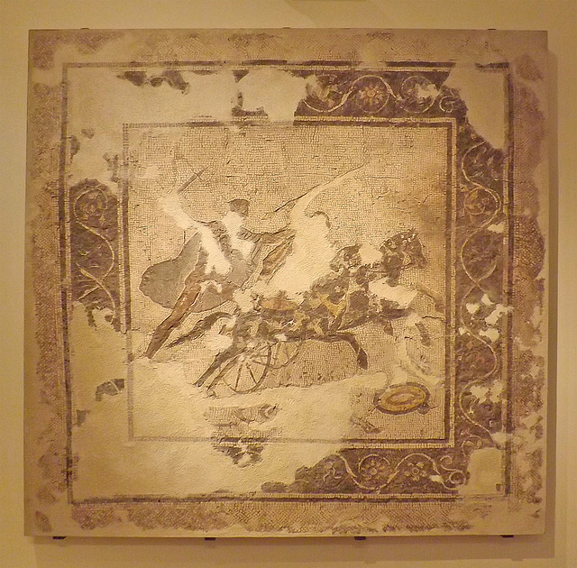 Mosaic with Oedipus and Laius from Avella in the Naples Archaeological Museum, July 2012