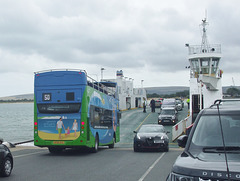 DSCF3943 More Bus 1711 (HF66 DSX) boarding the ferry at Sandbanks - 30 Jul 2018