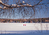 Promeneurs sur le lac d'Argent