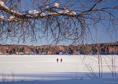 Promeneurs sur le lac d'Argent