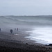 Strand im Nebel