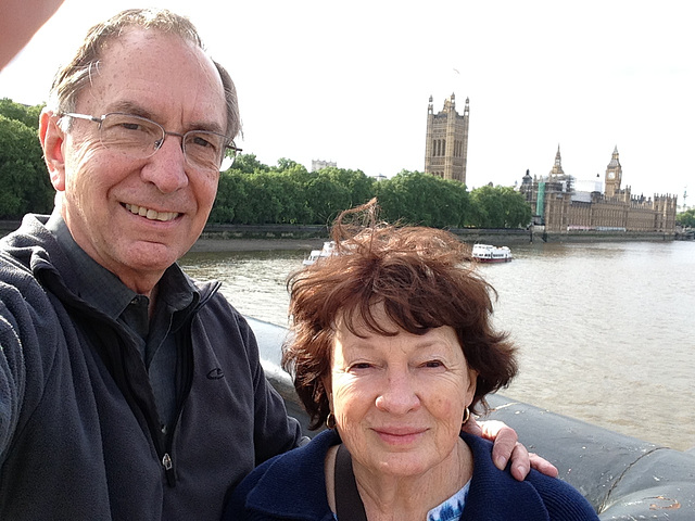 Doing the Lambeth Walk On Lambeth Bridge