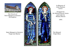 Rottingdean St Margaret - St Margaret & St Mary - In memory of Julia Thomas - by Burne-Jones & Wm Morris - 1895